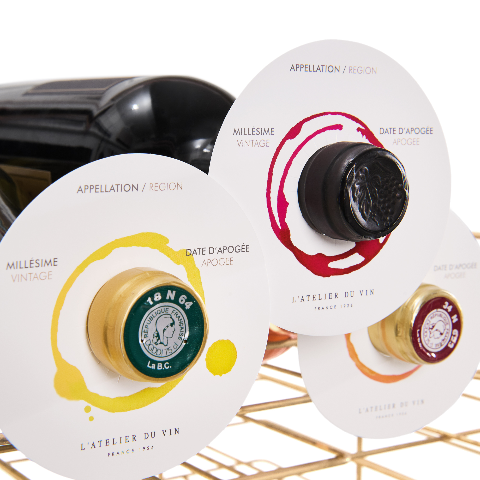 L'Atelier du Vin 70 Disques de Cave Vins Rouges Blancs