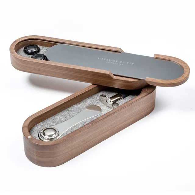 L'Atelier du Vin Sparkling Set coffret champagne noyer