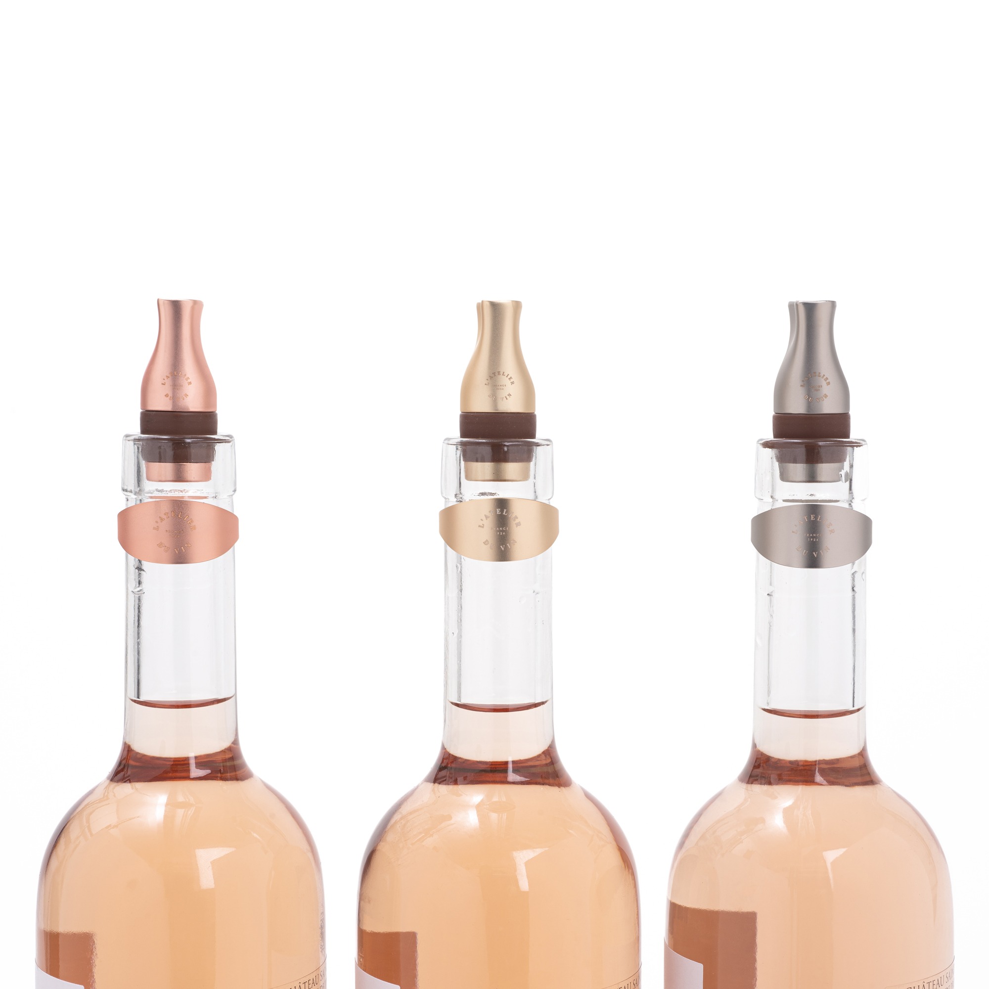 L'Atelier du Vin Les Bijoux coffret 3 bouchons + 3 anneaux