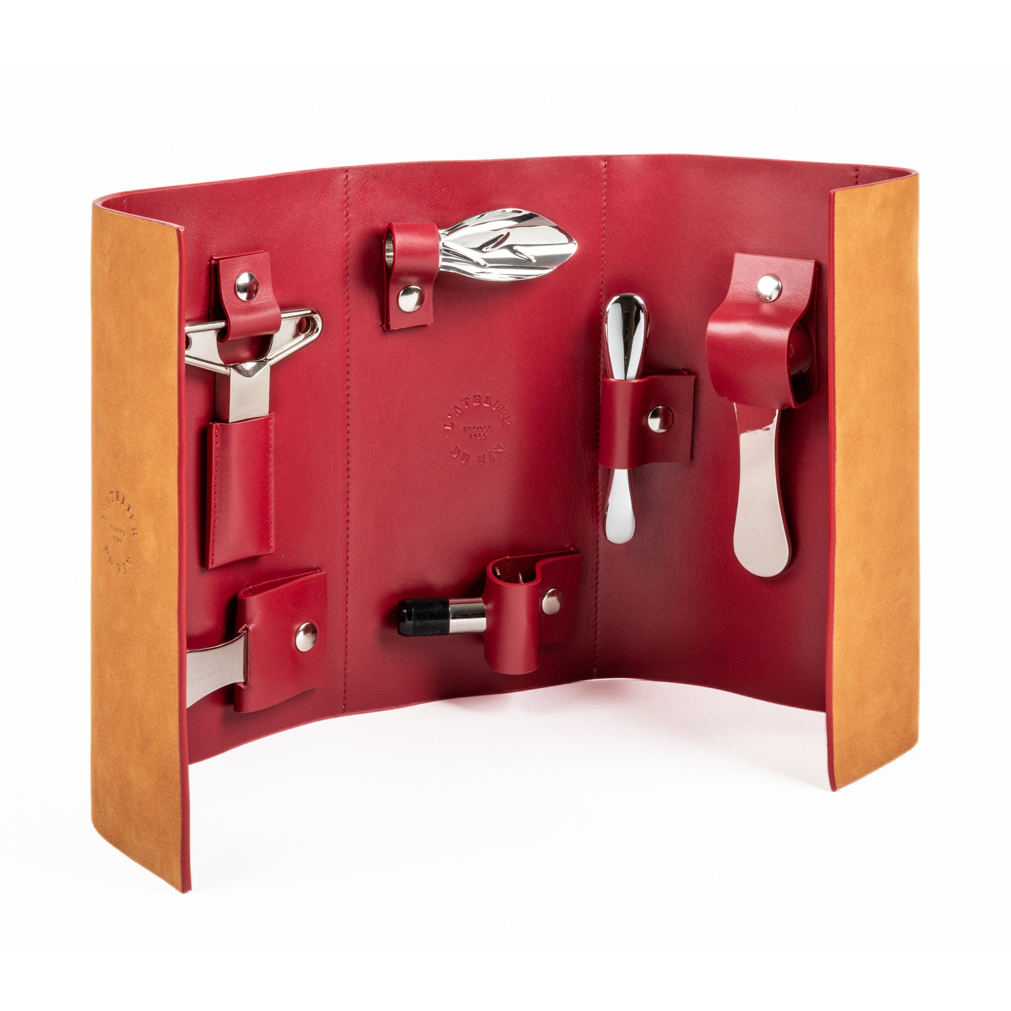 L'Atelier du Vin Oeno Collection Nomad coffret cuir fauve