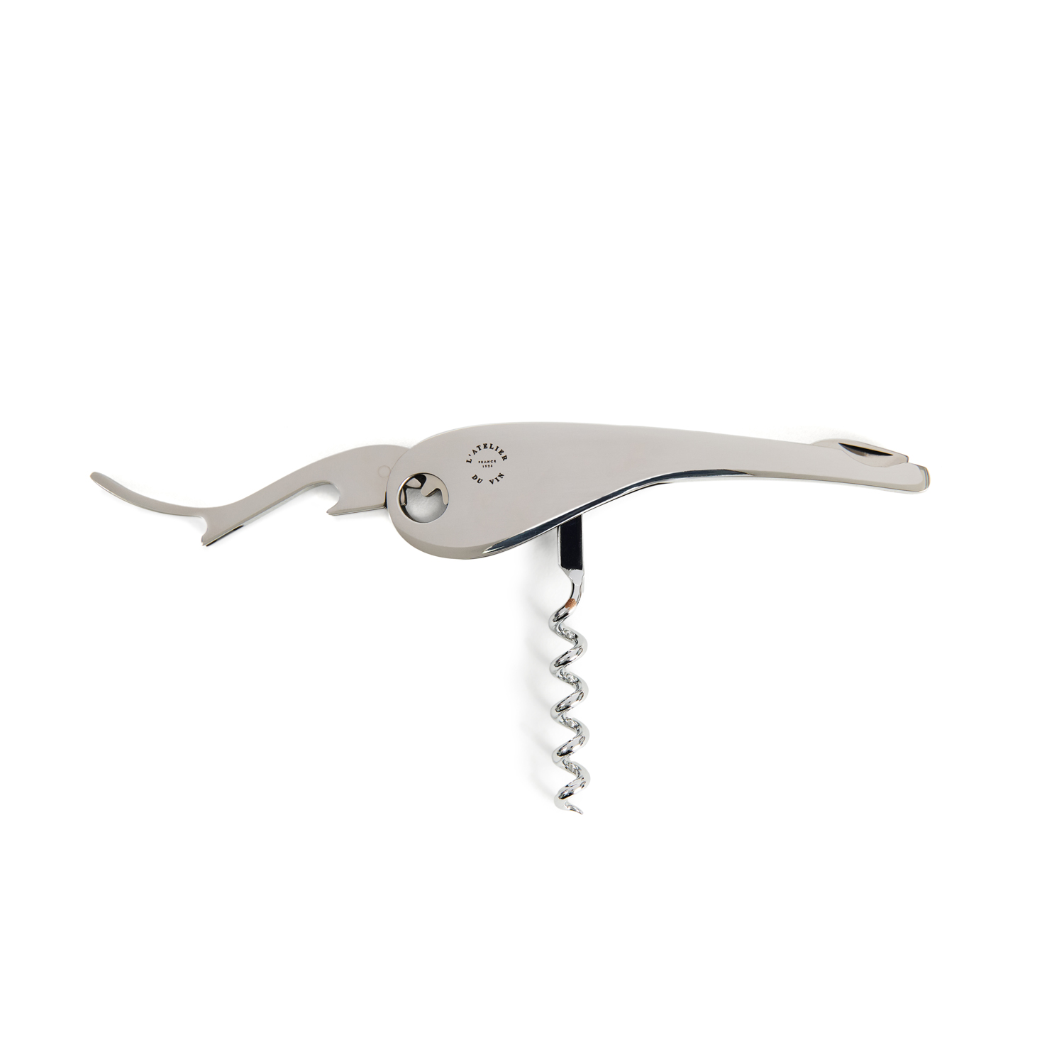 L'Atelier du Vin Soft Machine Silver tire-bouchon inox miroir