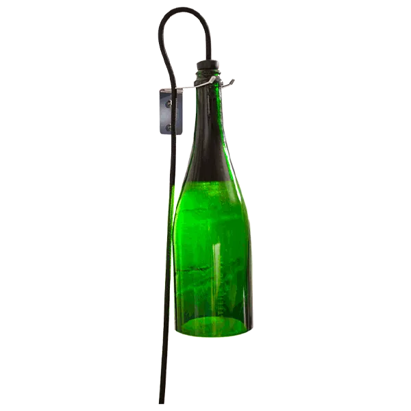 Architecture Intérieure du Vin Bouteille Torche lampe verte