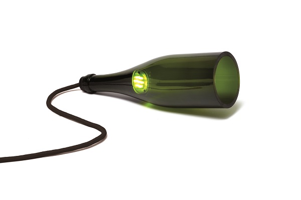 Architecture Intérieure du Vin Bouteille Torche lampe verte