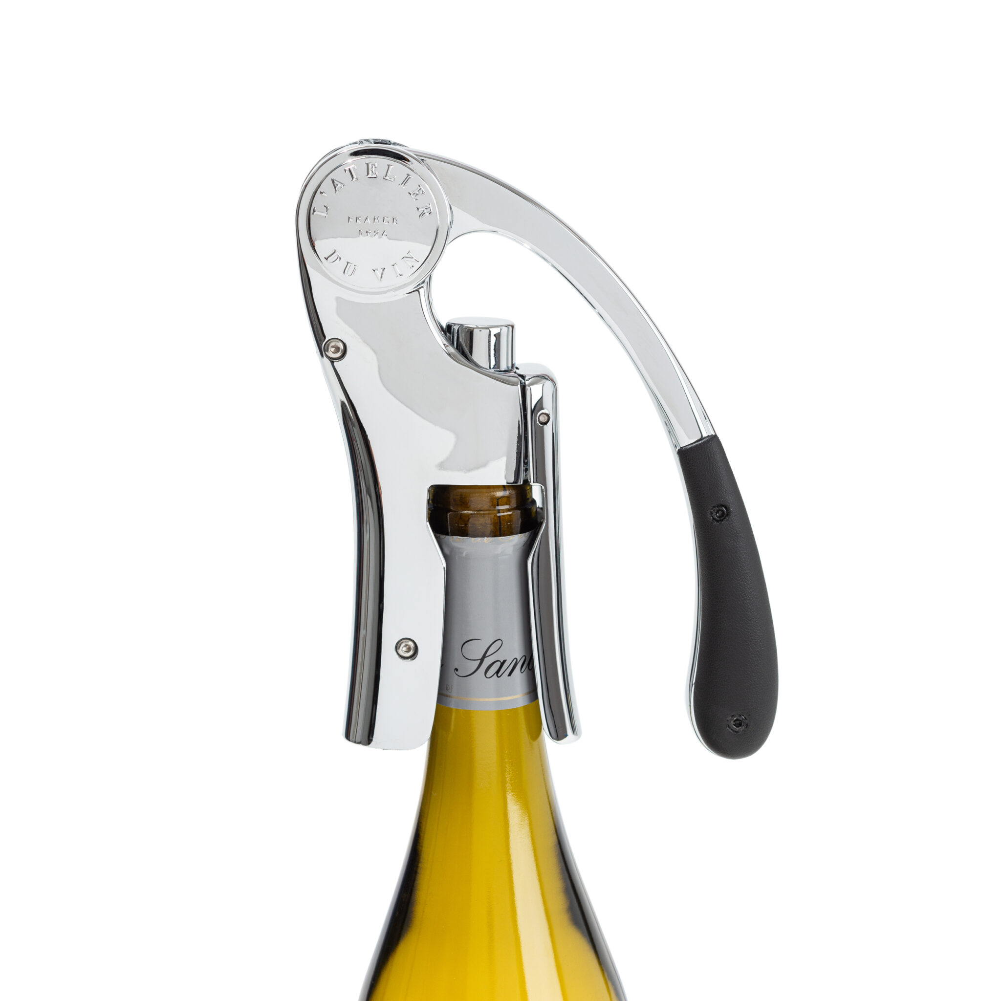 L'Atelier du Vin Up & Down coffret outils cuir argent