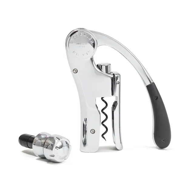 L'Atelier du Vin Up & Down coffret outils cuir argent