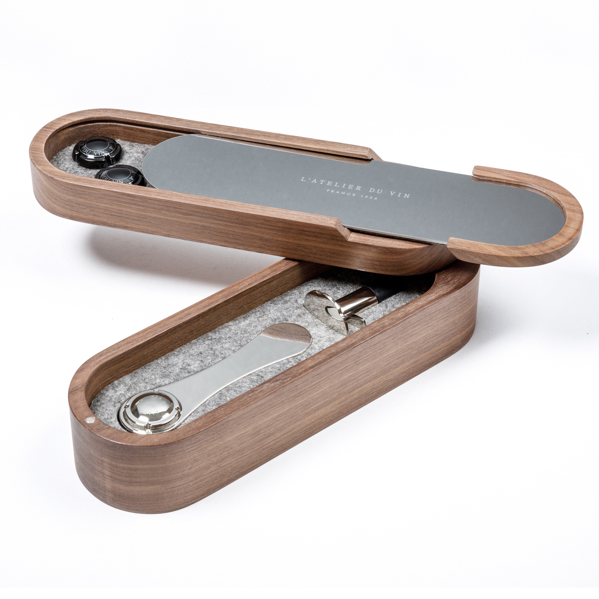 L'Atelier du Vin Sparkling Set coffret champagne noyer
