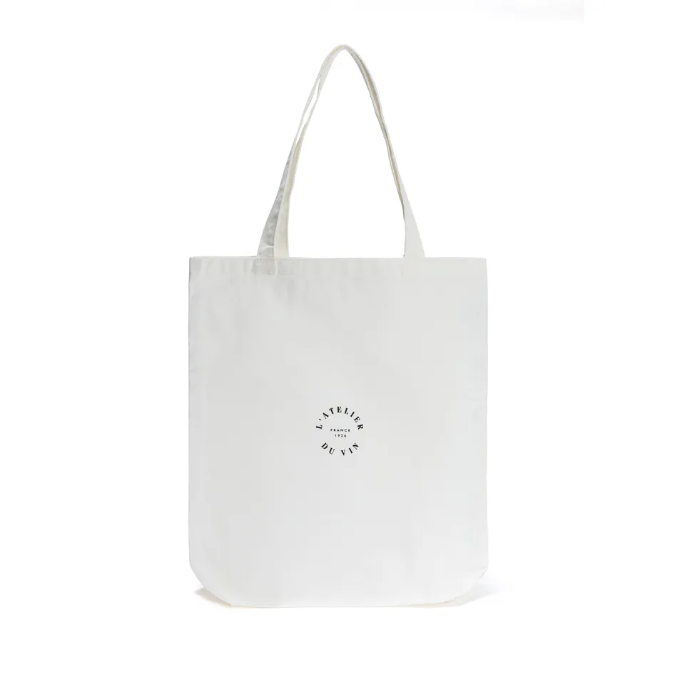 L'Atelier du Vin Tote-bag blanc coton logo centre