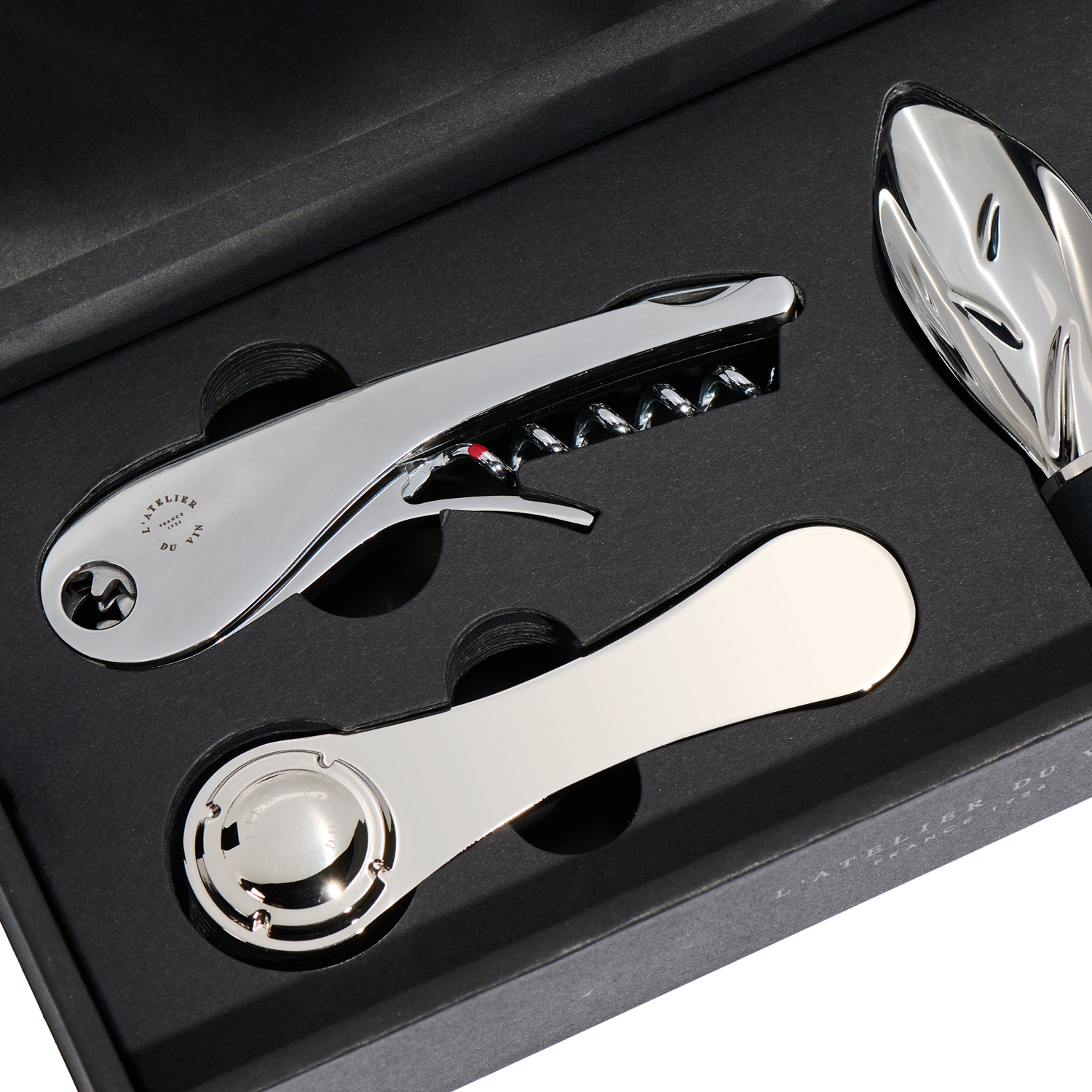L'Atelier du Vin Oeno Collection Silver coffret vin 4 outils