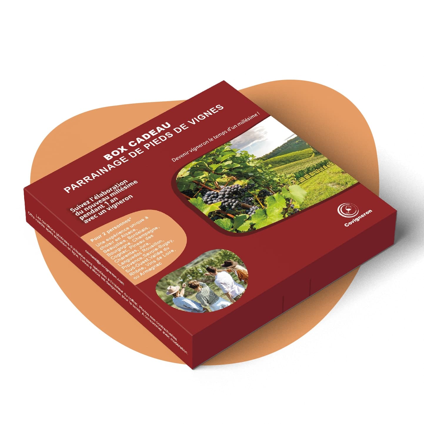Covigneron Box cadeau parrainage de vignes coffret vin rouge