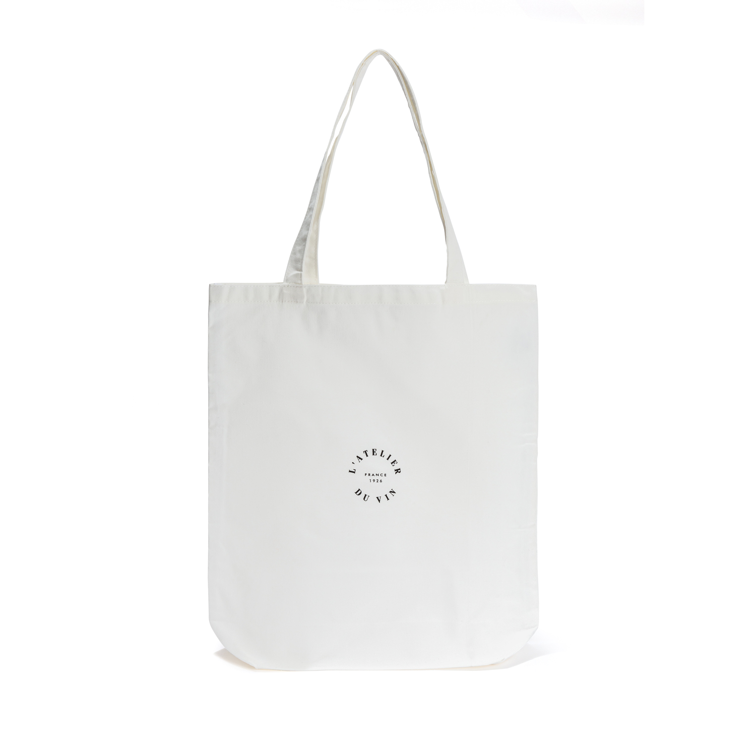 L'Atelier du Vin Tote-bag blanc coton logo centre