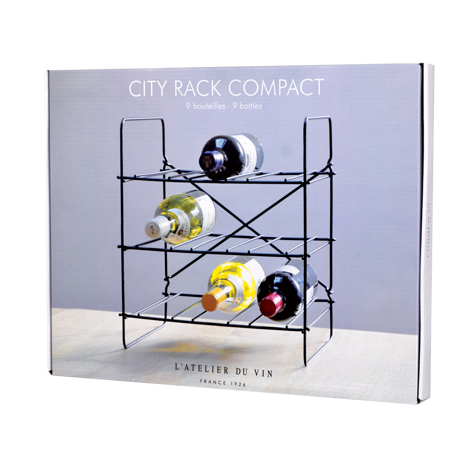 L'Atelier du Vin City Rack Compact casier vin 9 bouteilles